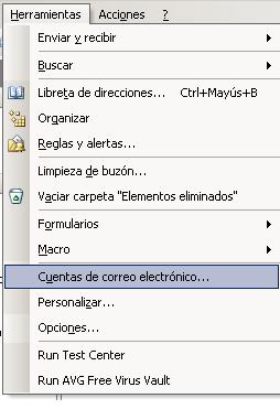 Seleccione Cuenta de Correo Electrónico