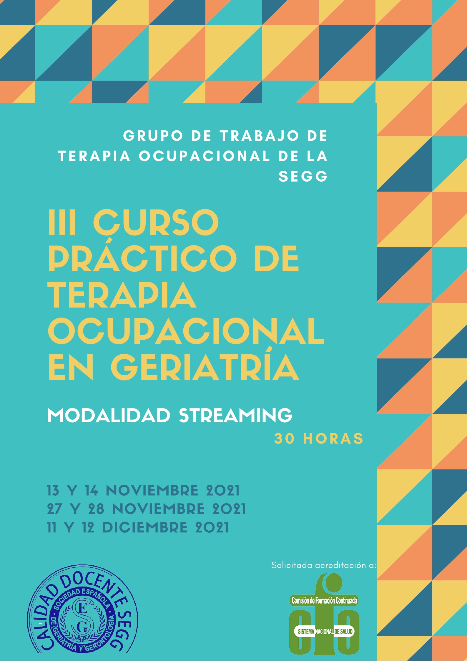 Agenda de actividades, cursos y congresos de Geriatría y Gerontología