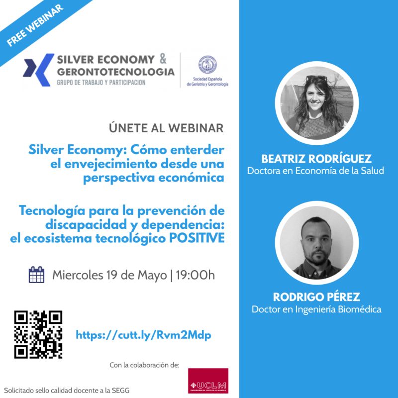 Webinars del grupo de trabajo Silver Economy & Gerontotecnología de la SEGG