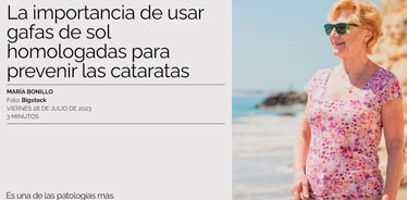 La importancia de usar gafas de sol homologadas para prevenir las cataratas