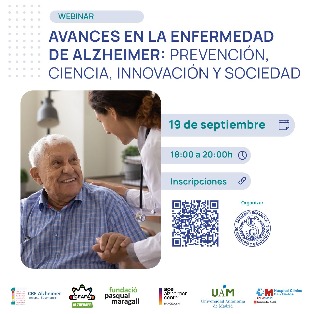 <p>La SEGG organiza un webinar sobre los avances en la enfermedad de Alzheimer con motivo del D&iacu